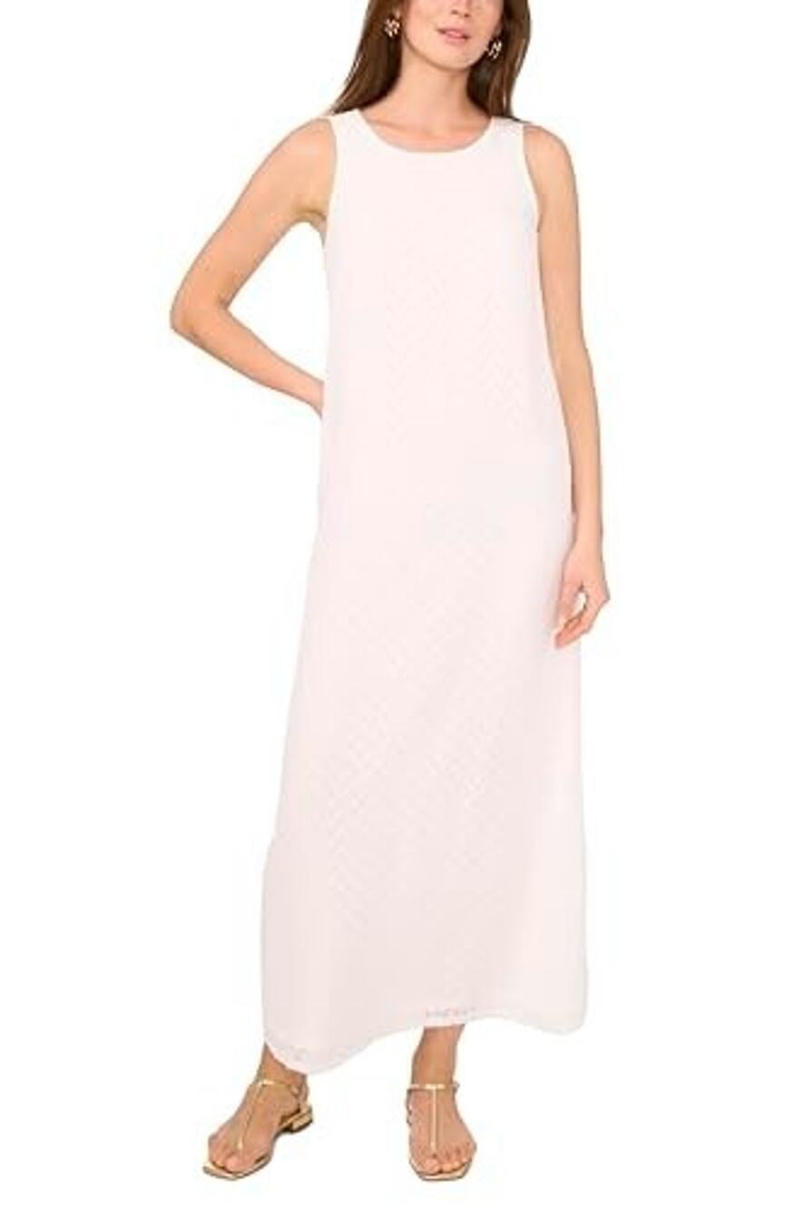 Vince Camuto Sleeveless A-line Maxi Dress Ivory Size Xs 2004